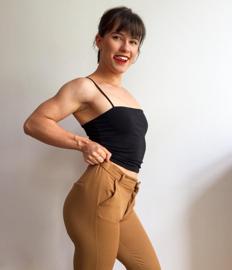 Female body in the mirror