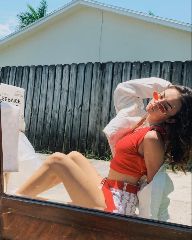 Nadia Eremina with her friend