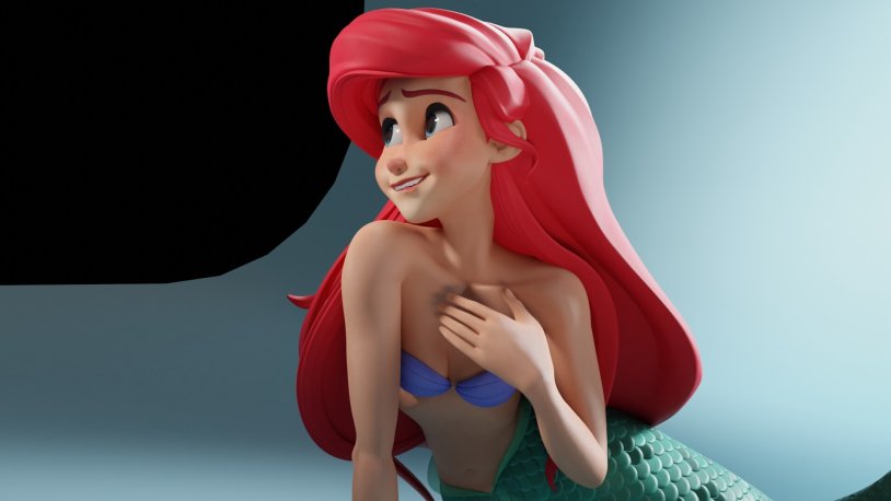 Ariel Mermaid 3d
