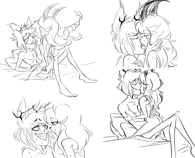 Girl in a swimsuit sketch