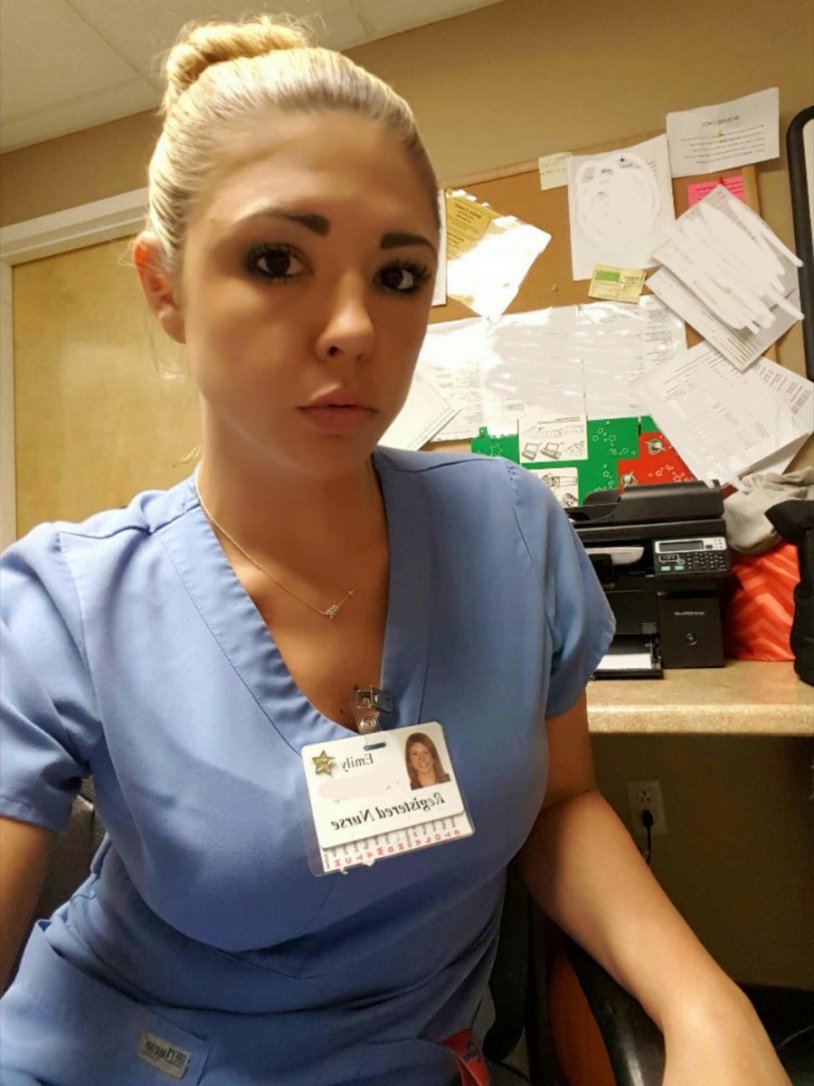 Nurse neckline Selfie