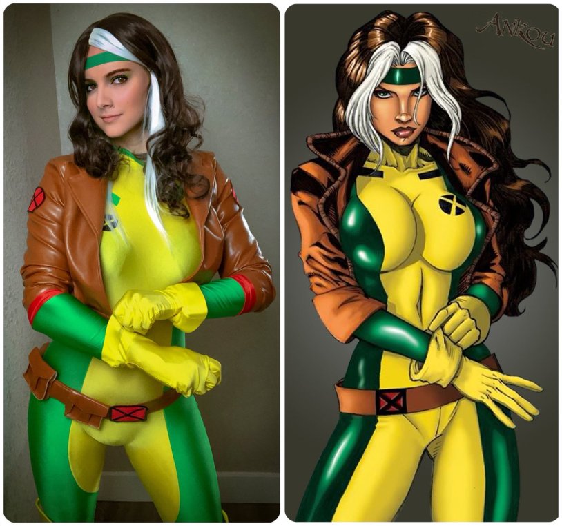 Ashley Barron in a dress