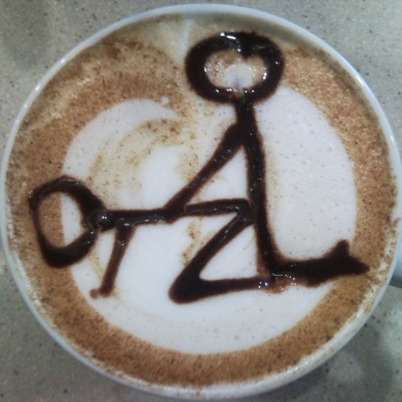 Coffee in a cup with a naked girl