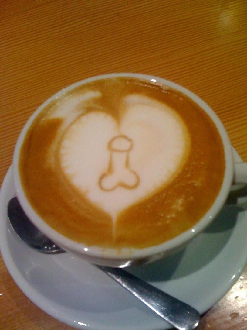 Coffee with a pattern