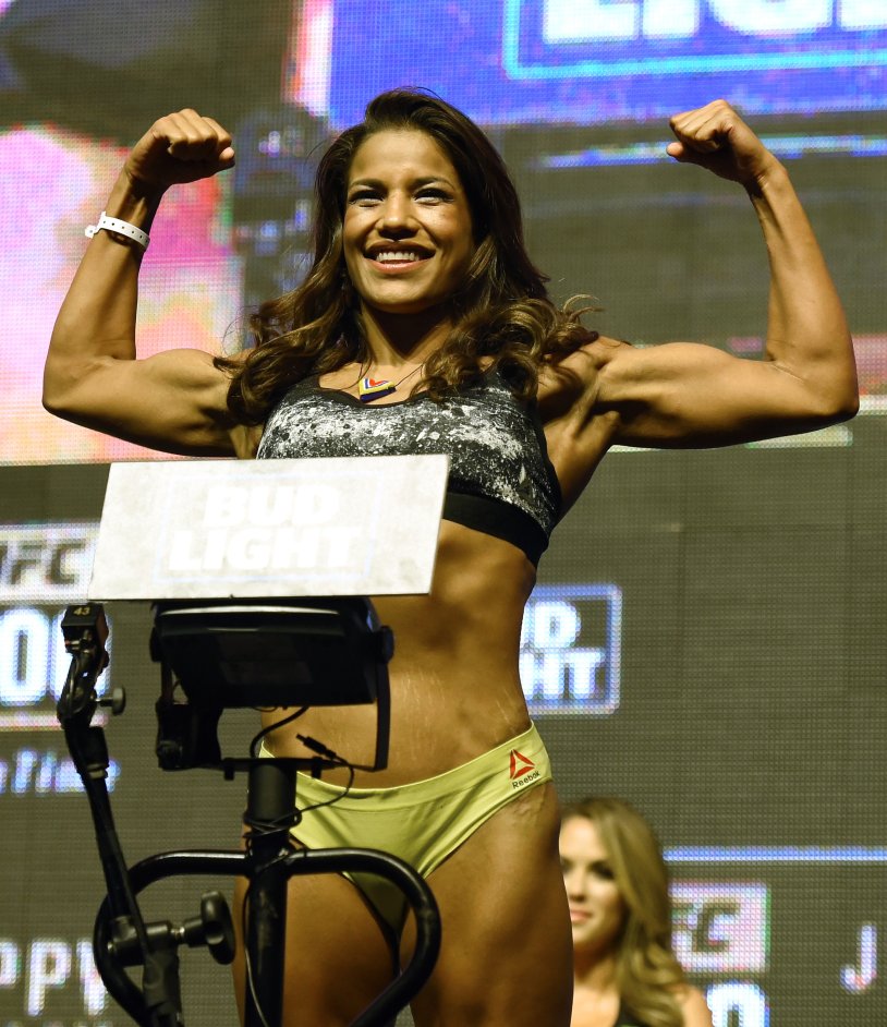 Julianna Peni UFC on weighing