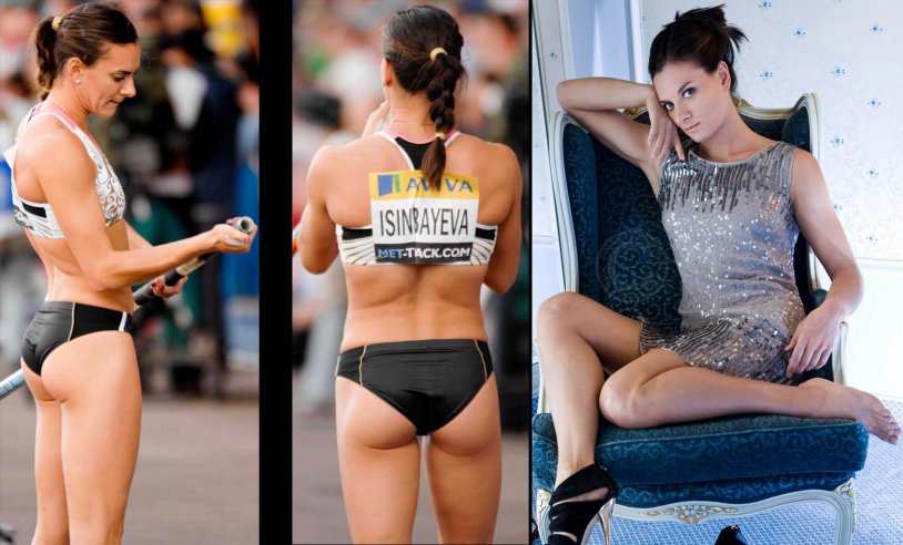 Elena Isinbaeva in a swimsuit