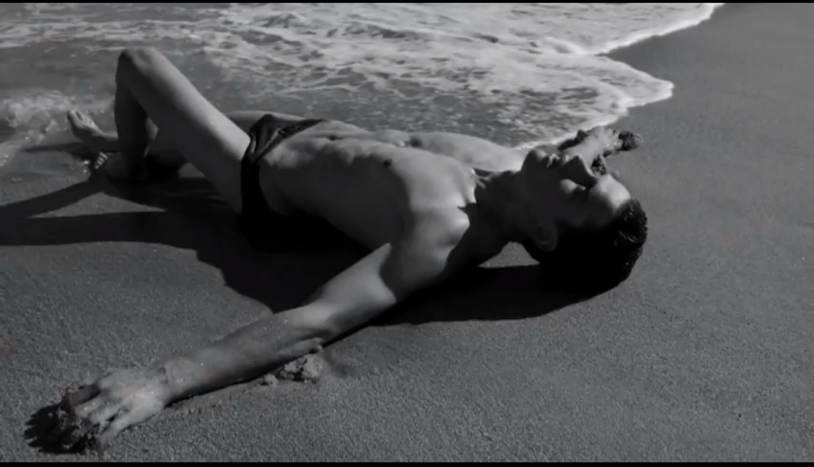 Simon Webster on the beach