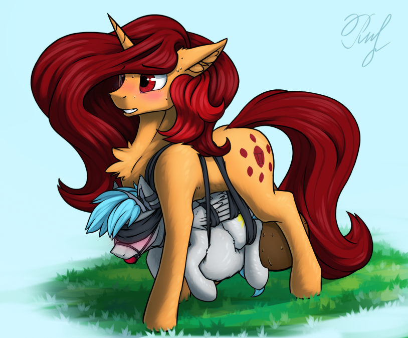 Applejack and Rarity R34