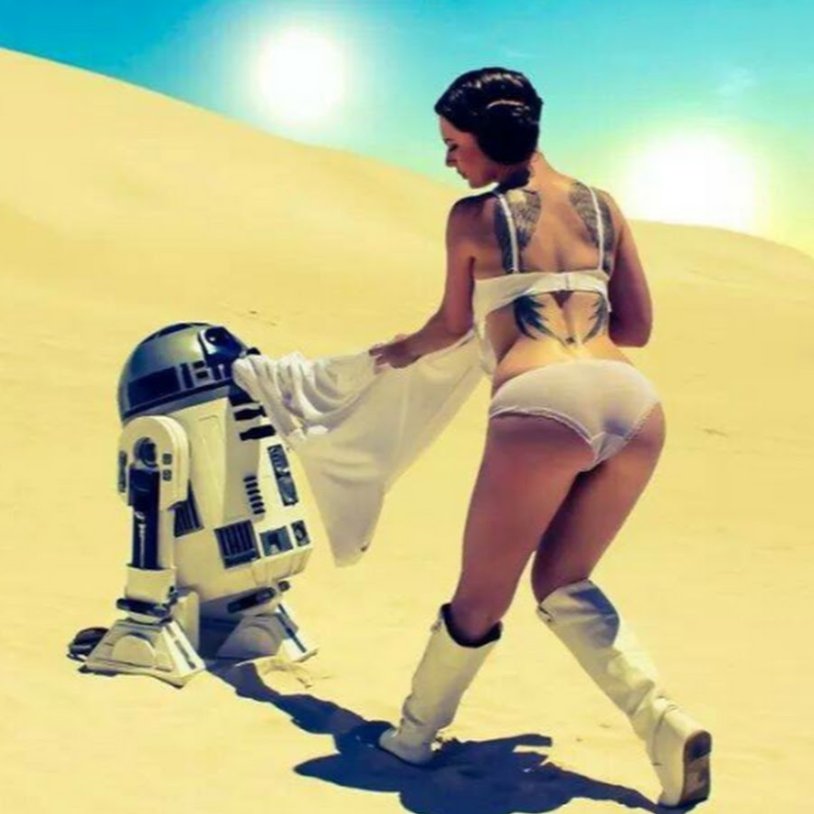 Carrie Fisher on the set of stellar wars