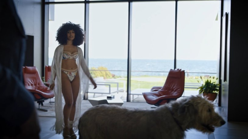 Eddison in a swimsuit