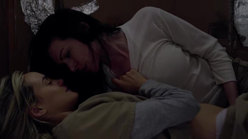 Laura Popon and Taylor Shilling Kiss