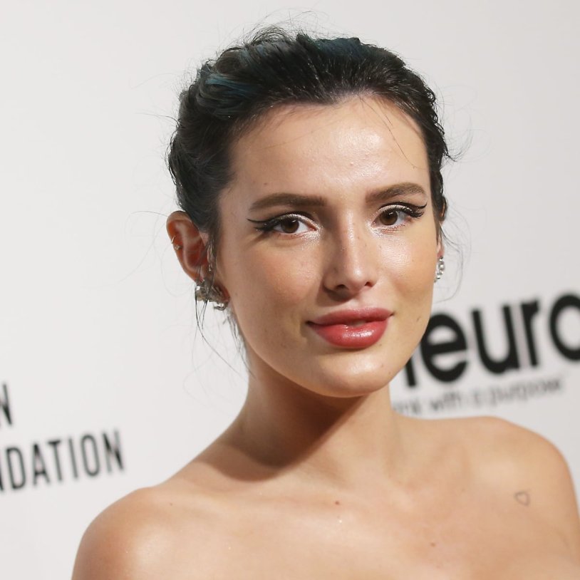 Emma Roberts in the bathroom