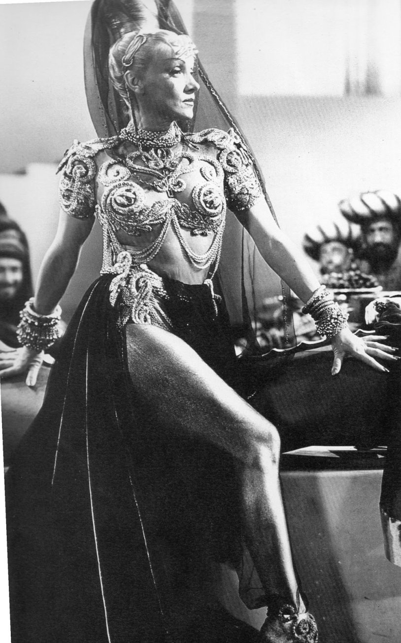 Marlene Dietrich in a chair