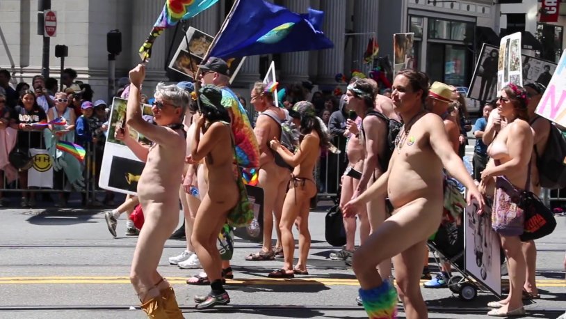 Naked parade in San Francisco