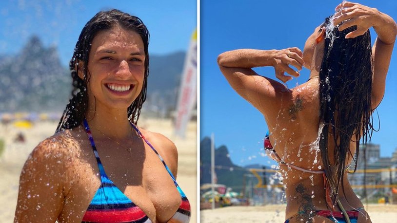 Thomasin Mackenzie in a swimsuit