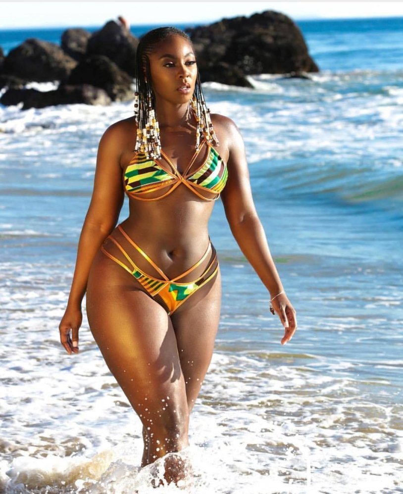 Monifa Jensen in a swimsuit