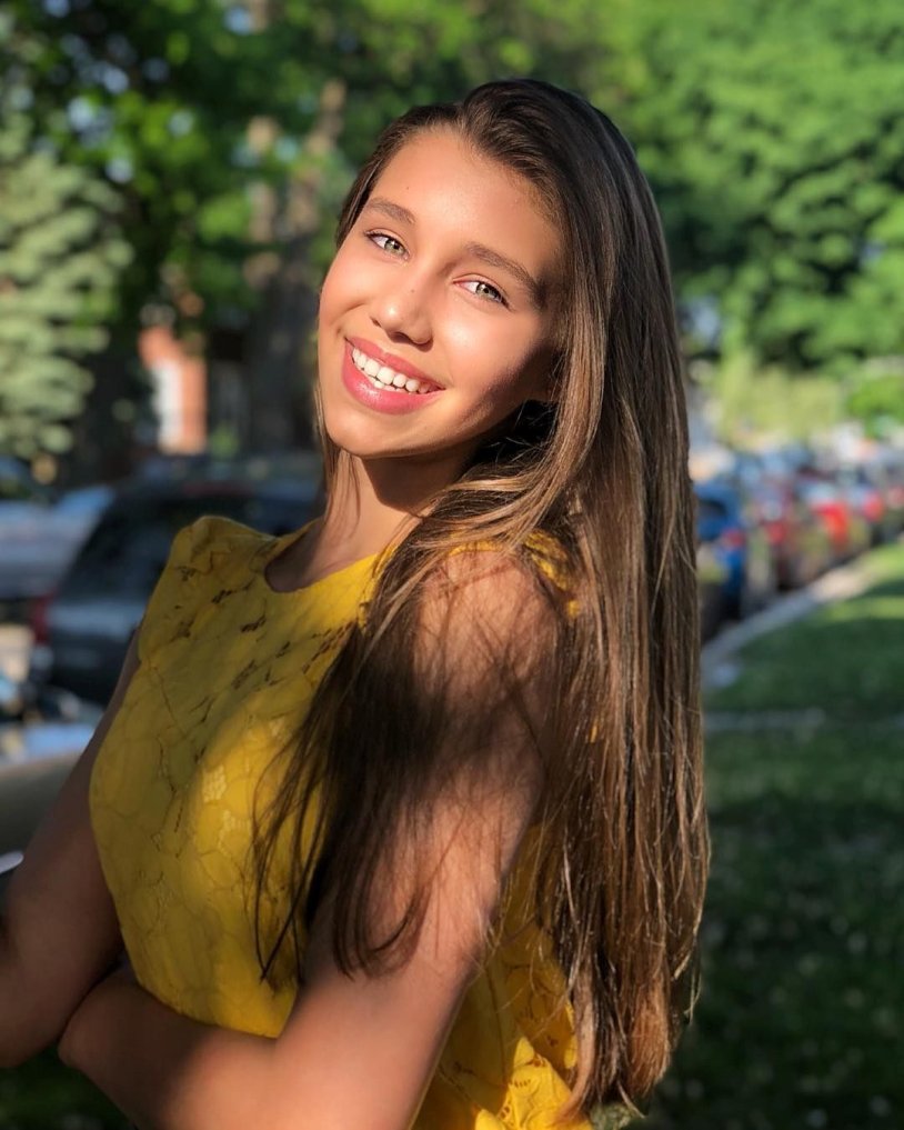 Masha Polikarpova in a swimsuit