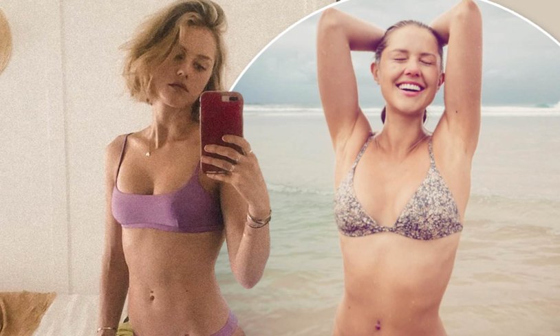 Isabelle May in a swimsuit