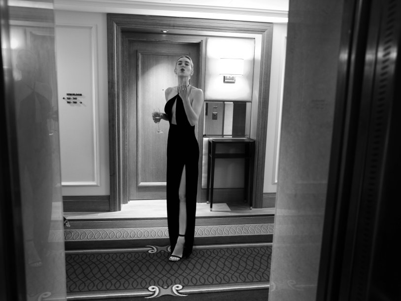 Vanessa Kirby in black