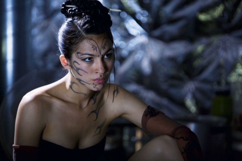 Runi Mara chest in the film