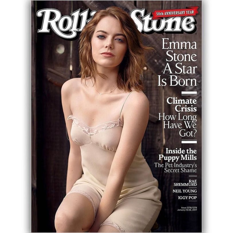 Emma Stone lit up