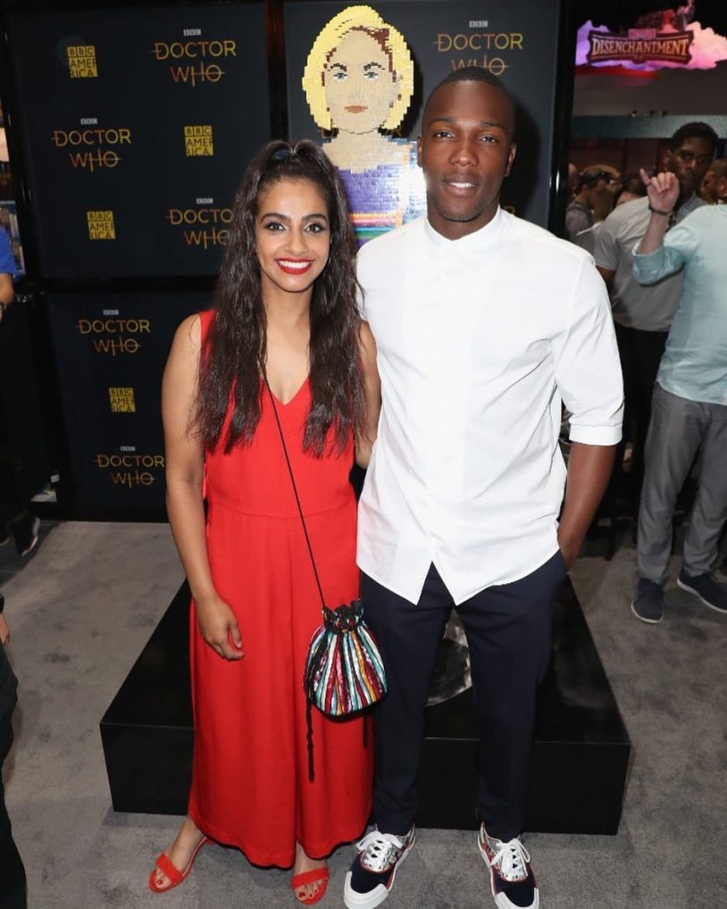 Mandip Gill in a swimsuit