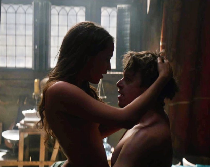 Alicia Vikander bed scene