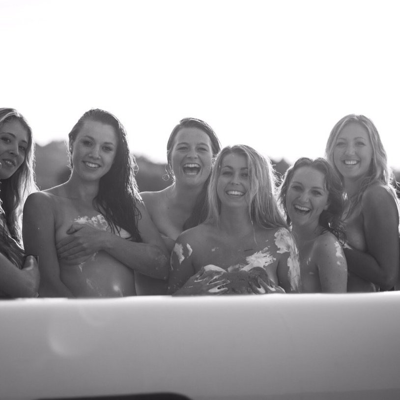 Separate girls in a row