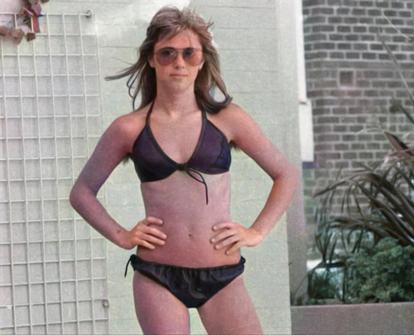 Suzi Quatro in a swimsuit