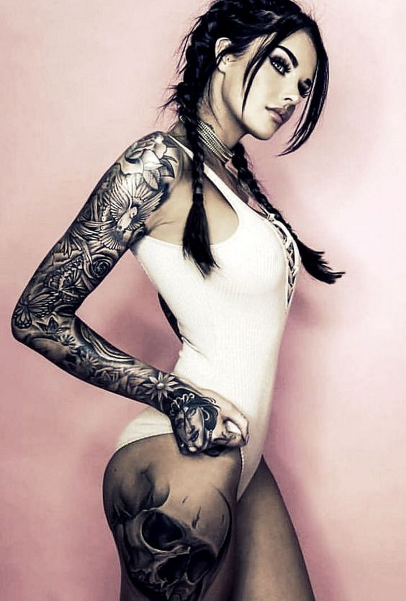 Girl with tattoos