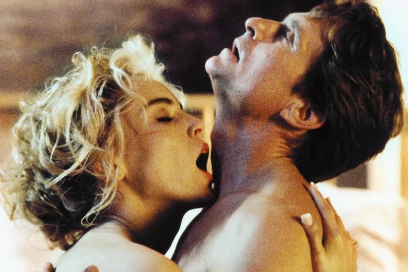 Sharon Stone Main Instinct 1992 and Michael Douglas