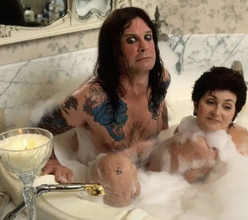 Ozzi and Sharon Osborne in his youth