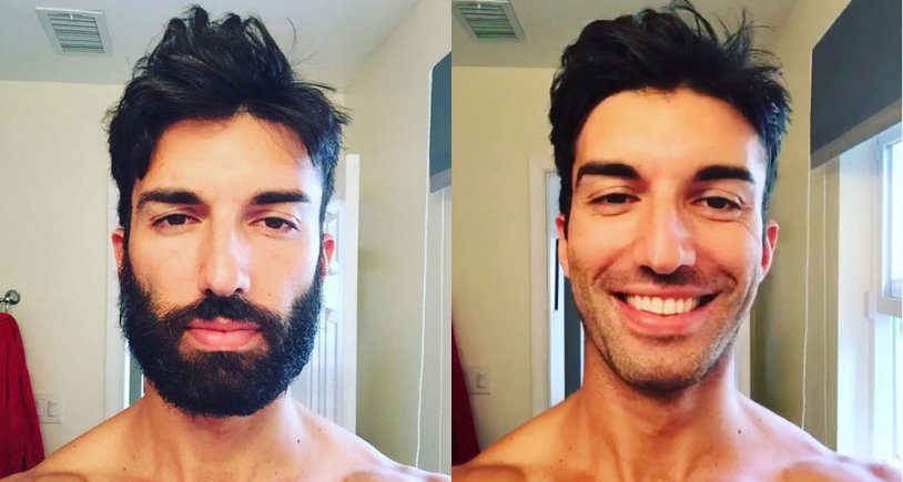 Justin Baldoni with a beard