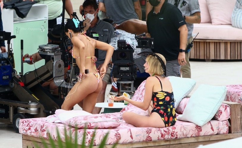 Naked actors on the set