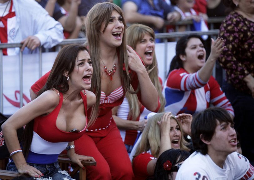 Fans of the national team Paraguay Larisa Ricelme
