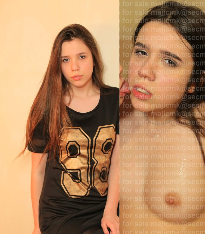 The girl filled anal with milk