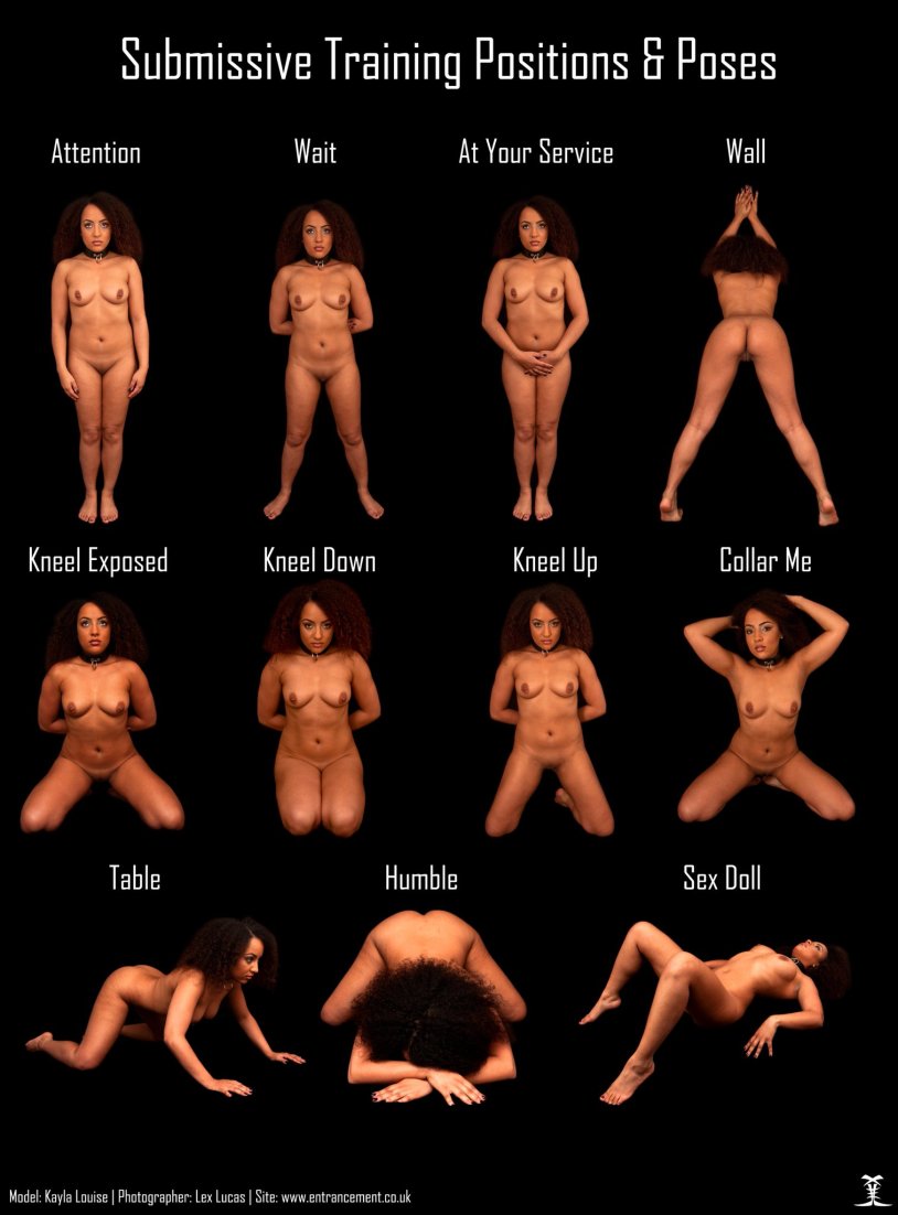 The main positions of the slave BDSM
