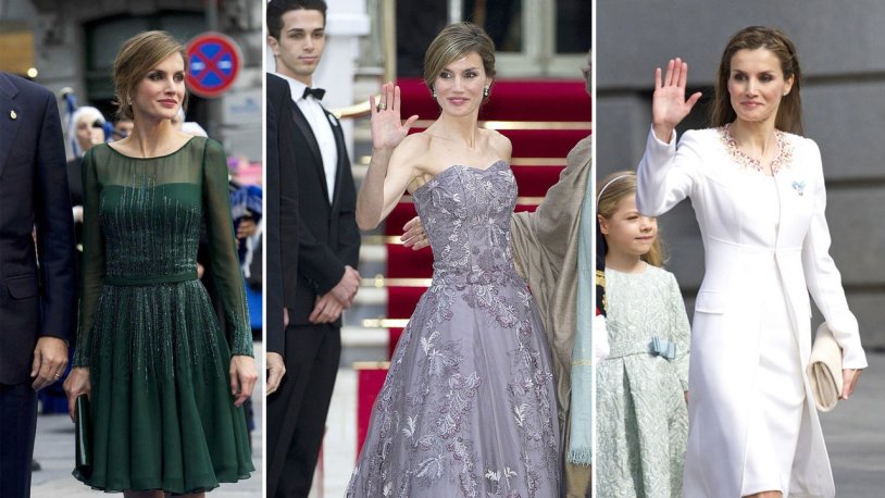 Queen Letizia in white