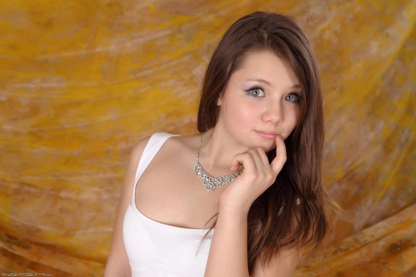 Girl on a pink background