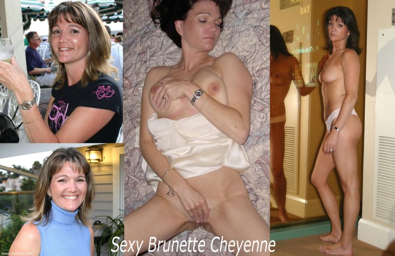 Wife and husband dressed and undressed