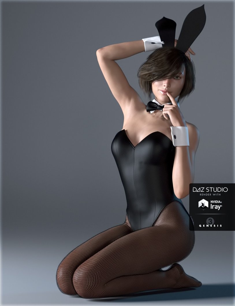 Girl in a bunny costume