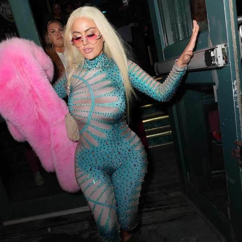 Danii Banks naked in white stockings