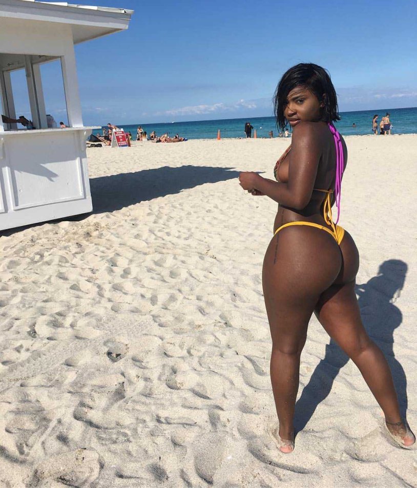 Lush black women on the beach