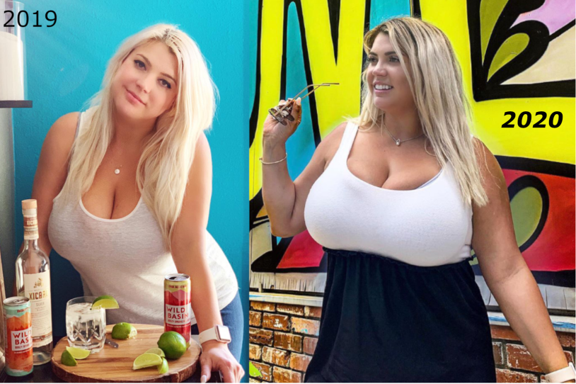 Naked tourists in the mountains