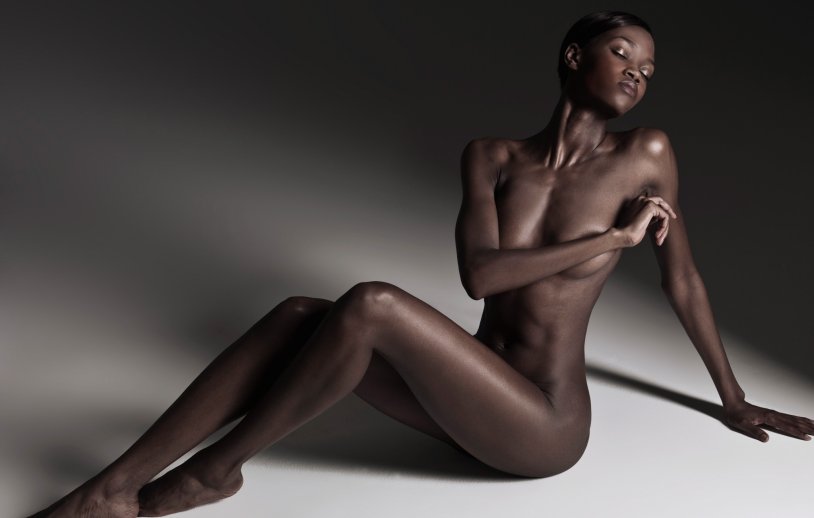 Naked women with black skin