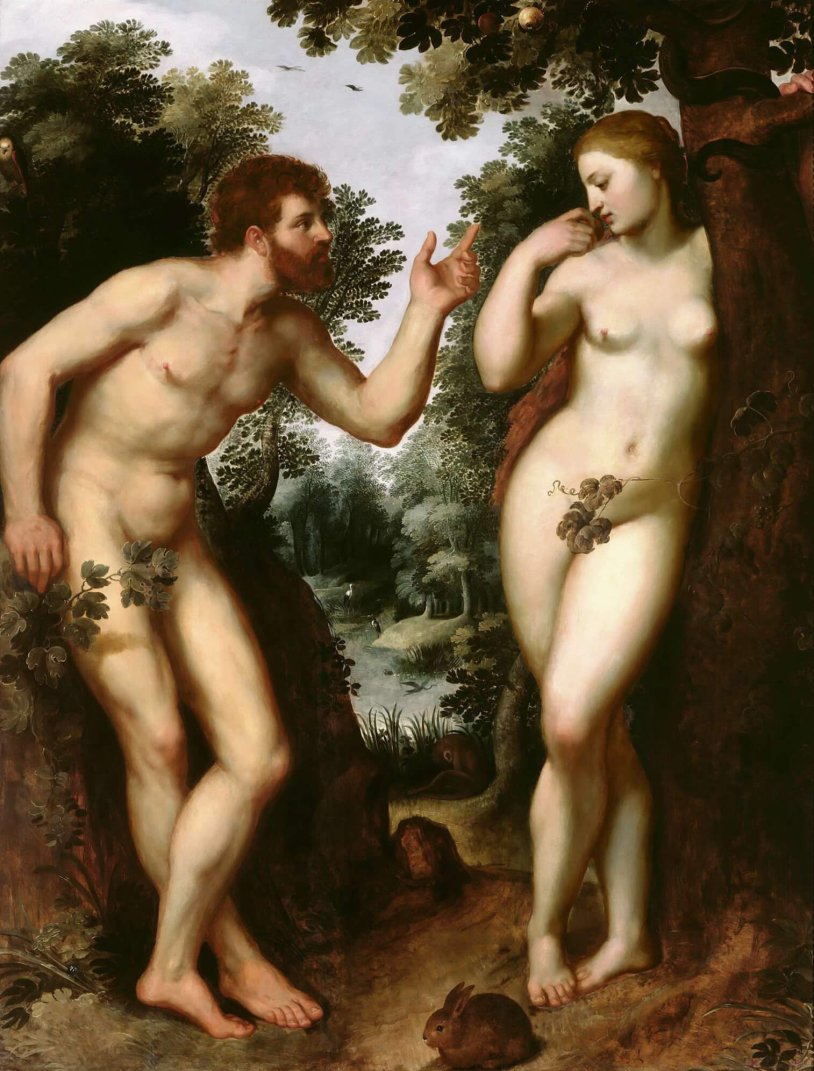 Rubens Adam and Eve in paradise