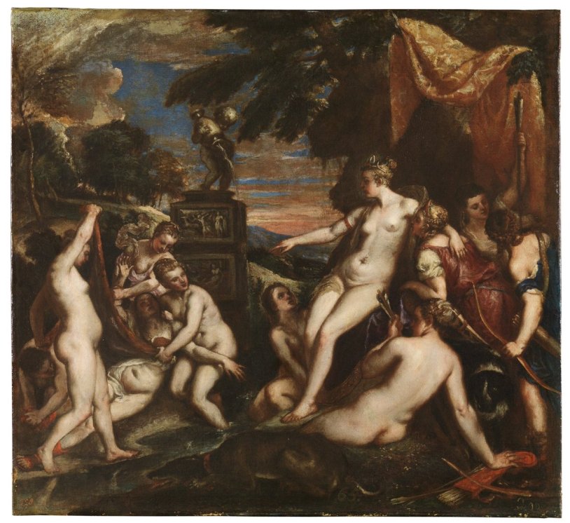 Rubensian woman on the bed