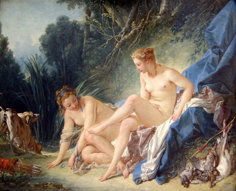 Francois Boucher bathing Diana 1742