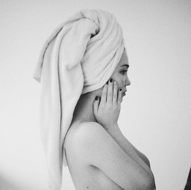 Woman with a towel