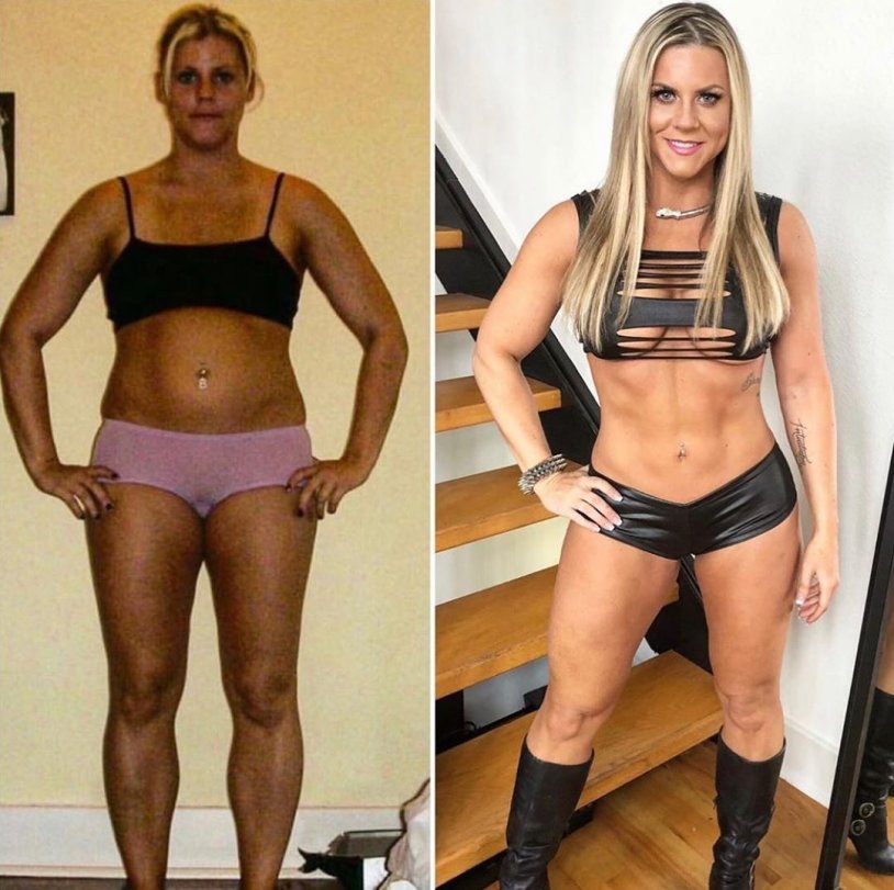 Before and after losing weight